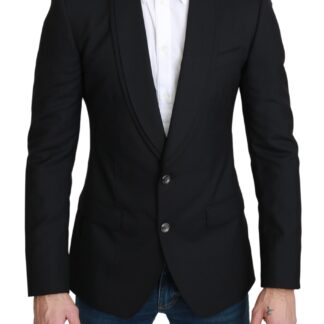 Dolce & Gabbana - Elegant Gray Plaid Virgin Wool Blazer