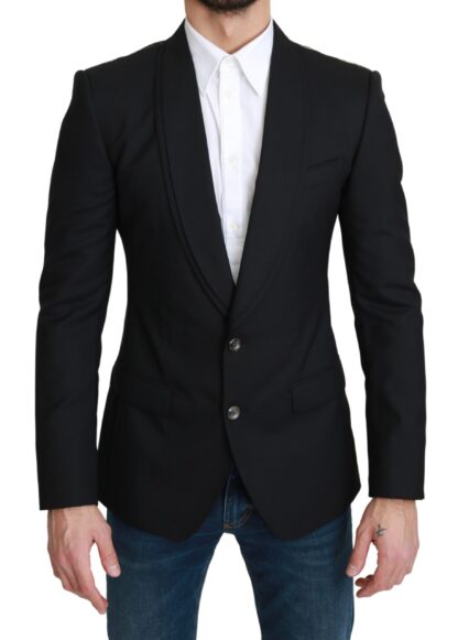 Dolce & Gabbana - Elegant Black Virgin Wool Formal Blazer