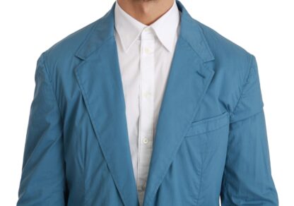 Dolce & Gabbana - Elegant Blue Cotton Formal Blazer