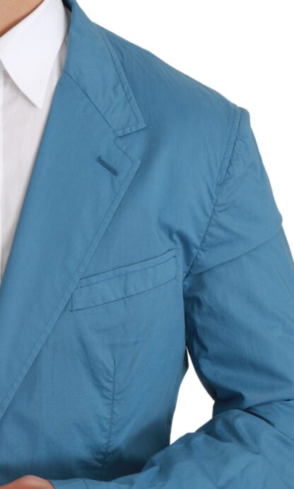 Dolce & Gabbana - Elegant Blue Cotton Formal Blazer