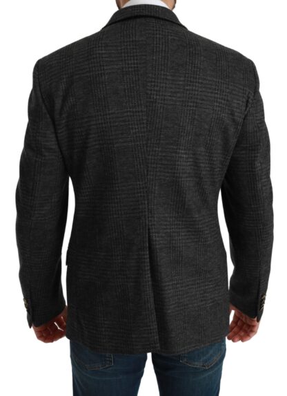 Dolce & Gabbana - Elegant Gray Plaid Virgin Wool Blazer