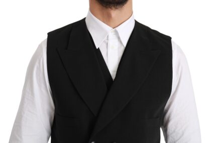 Dolce & Gabbana - Elegant Black Silk Blend Dress Vest