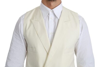 Dolce & Gabbana - Elegant Cream Wool Dress Vest