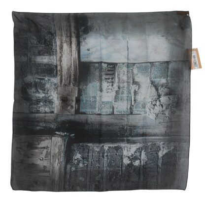 John Galliano - Elegant Dark Gray-Green Cotton Scarf