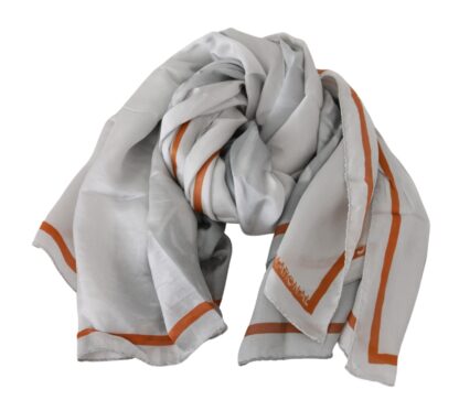 Costume National - Elegant Floral Printed Silk Scarf