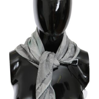 Costume National - Chic Silk Scarf Bandana Hat in Monochrome