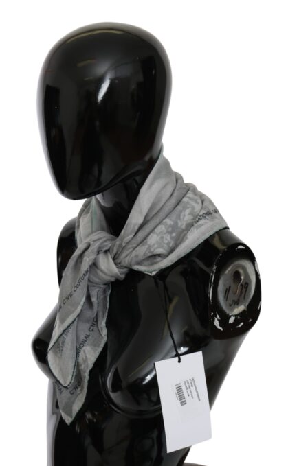 Costume National - Elegant Gray Silk Scarf for Women