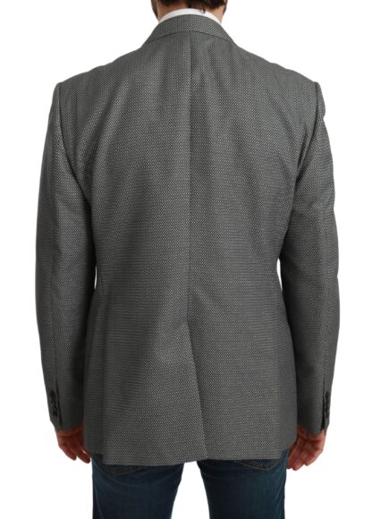 Dolce & Gabbana - Elegant Gray Fantasy Pattern Slim Fit Blazer