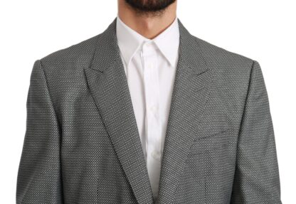 Dolce & Gabbana - Elegant Gray Fantasy Pattern Slim Fit Blazer