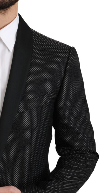 Dolce & Gabbana - Chic Black Polka Dot Martini Blazer