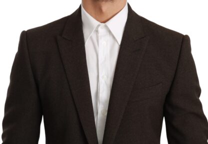 Dolce & Gabbana - Elegant Brown Virgin Wool Martini Blazer