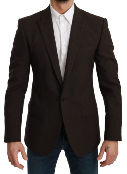 Dolce & Gabbana - Elegant Brown Virgin Wool Martini Blazer