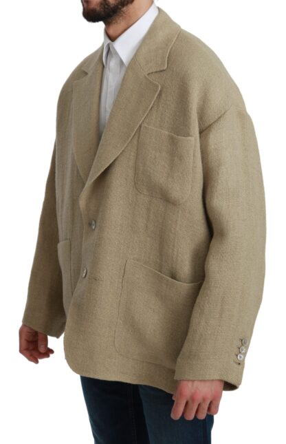 Dolce & Gabbana - Chic Beige Jute Single-Breasted Blazer