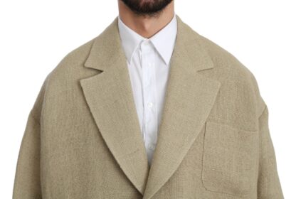 Dolce & Gabbana - Chic Beige Jute Single-Breasted Blazer