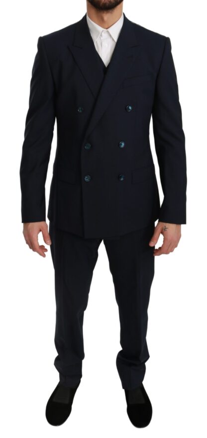 Dolce & Gabbana - Elegant Navy Blue Martini Suit