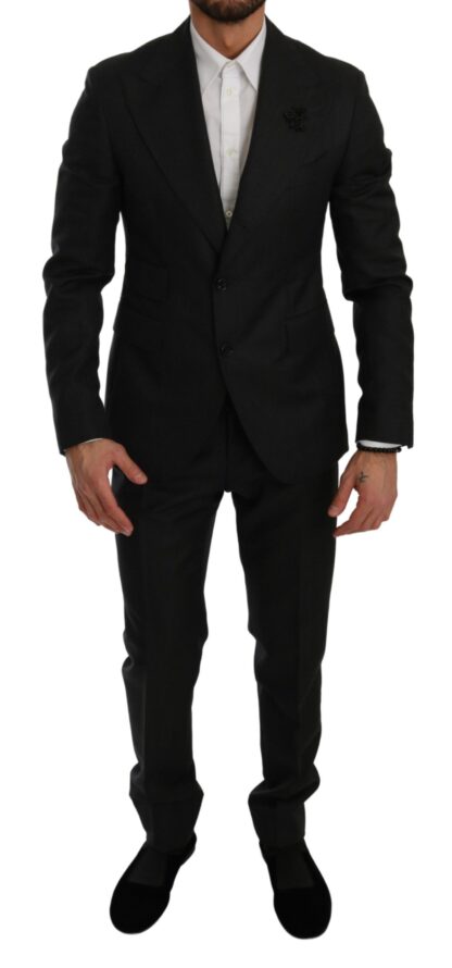 Dolce & Gabbana - Elegant Black Crystal-Embellished Two-Piece Suit