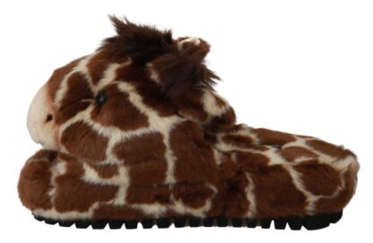 Dolce & Gabbana - Elegant Giraffe Pattern Slides for Sophisticated Comfort