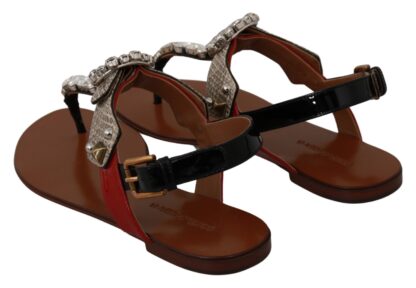 Dolce & Gabbana - Elegant Strappy Sandals with Exotic Charm