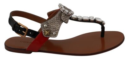 Dolce & Gabbana - Elegant Strappy Sandals with Exotic Charm