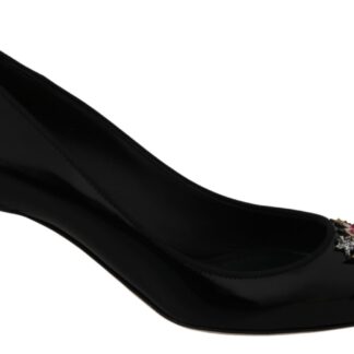 Dolce & Gabbana - Elegant Embroidered Black Leather Pumps