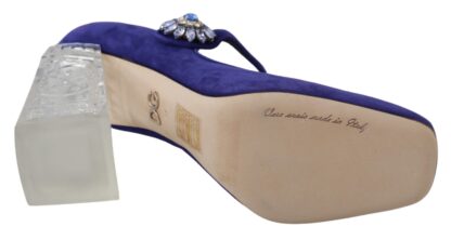 Dolce & Gabbana - Elegant Purple Suede Mary Janes Pumps