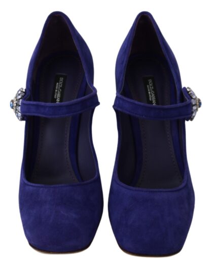 Dolce & Gabbana - Elegant Purple Suede Mary Janes Pumps