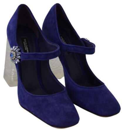 Dolce & Gabbana - Elegant Purple Suede Mary Janes Pumps