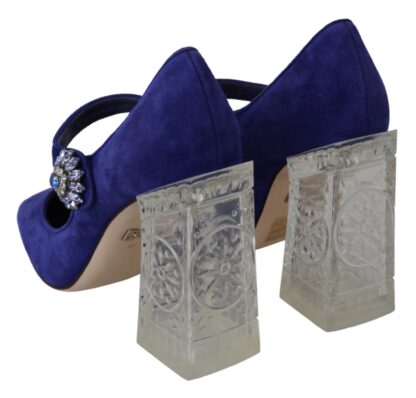 Dolce & Gabbana - Elegant Purple Suede Mary Janes Pumps