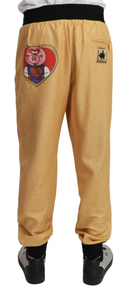 Dolce & Gabbana - Elegant Gold Motif Sweatpants