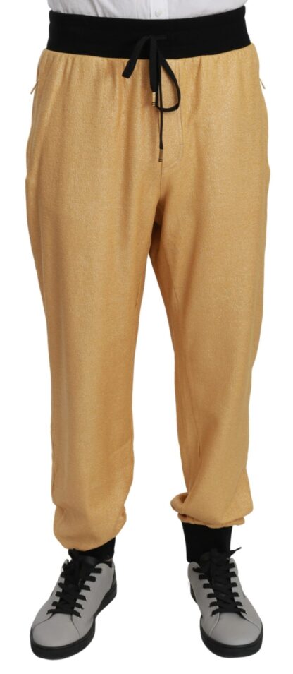 Dolce & Gabbana - Elegant Gold Motif Sweatpants