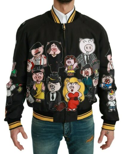 Dolce & Gabbana - Multicolor Motive Bomber Style Jacket