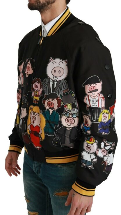 Dolce & Gabbana - Multicolor Motive Bomber Style Jacket