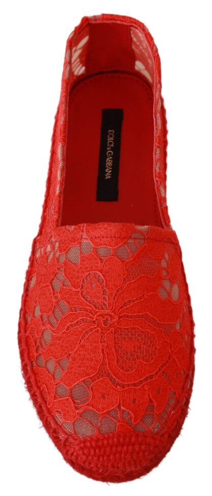 Dolce & Gabbana - Red Viscose Espadrilles Flat Shoes