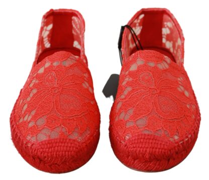 Dolce & Gabbana - Red Viscose Espadrilles Flat Shoes