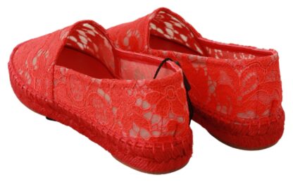 Dolce & Gabbana - Red Viscose Espadrilles Flat Shoes