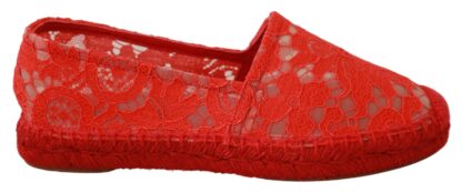 Dolce & Gabbana - Red Viscose Espadrilles Flat Shoes