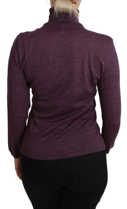 BYBLOS - Elegant Turtleneck Wool Sweater in Purple