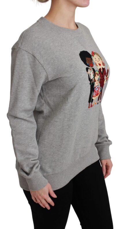 Dolce & Gabbana - Elegant Multicolor Embroidered Crew-neck Sweater