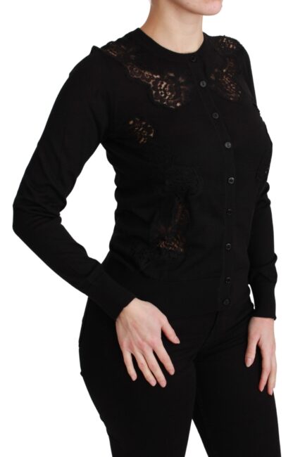 Dolce & Gabbana - Elegant Cashmere Silk Blend Lace Cardigan