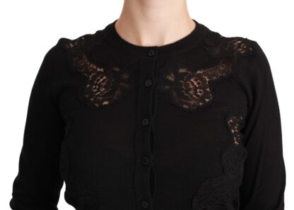 Dolce & Gabbana - Elegant Cashmere Silk Blend Lace Cardigan