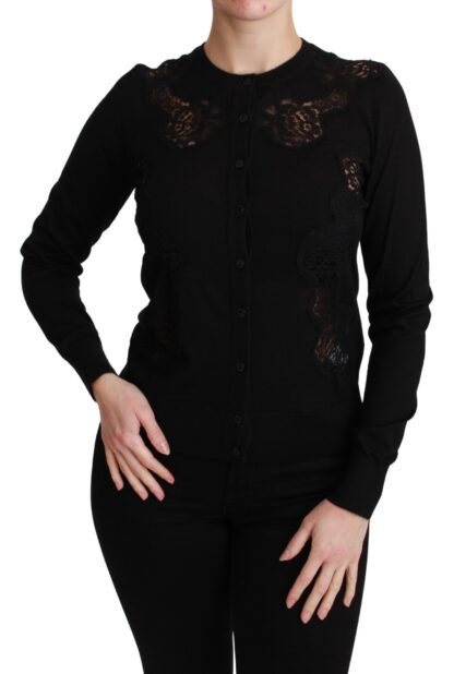 Dolce & Gabbana - Elegant Cashmere Silk Blend Lace Cardigan