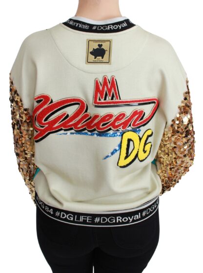 Dolce & Gabbana - Chic Multicolor Motive Sequined Sweater