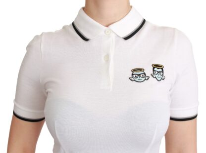 Dolce & Gabbana - Chic Polo Angel Embroidered T-shirt