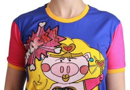 Dolce & Gabbana - Chic Crewneck Cotton Tee with Supergirl Motive