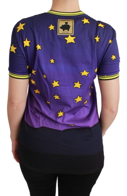 Dolce & Gabbana - Elegant Crewneck Motive Tee in Purple