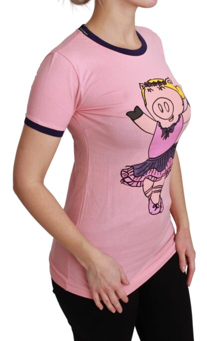 Dolce & Gabbana - Pink Crewneck Year of the Pig T-Shirt