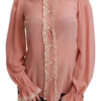 Dolce & Gabbana - Elegant Silk Blend Sequin Collar Shirt