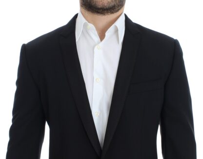 Dolce & Gabbana - Elegant Black Wool Blend Slim Fit Blazer