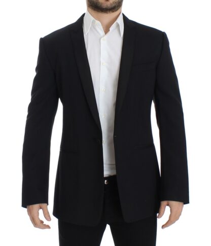 Dolce & Gabbana - Elegant Black Wool Blend Slim Fit Blazer