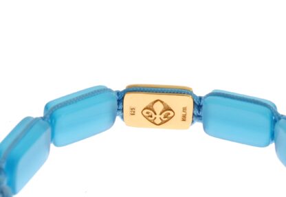 Nialaya - Elegant Blue Opal & Diamond-Studded Bracelet